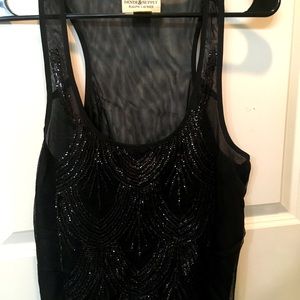 Denim & Supply Ralph Lauren Black Sequin Tank Top